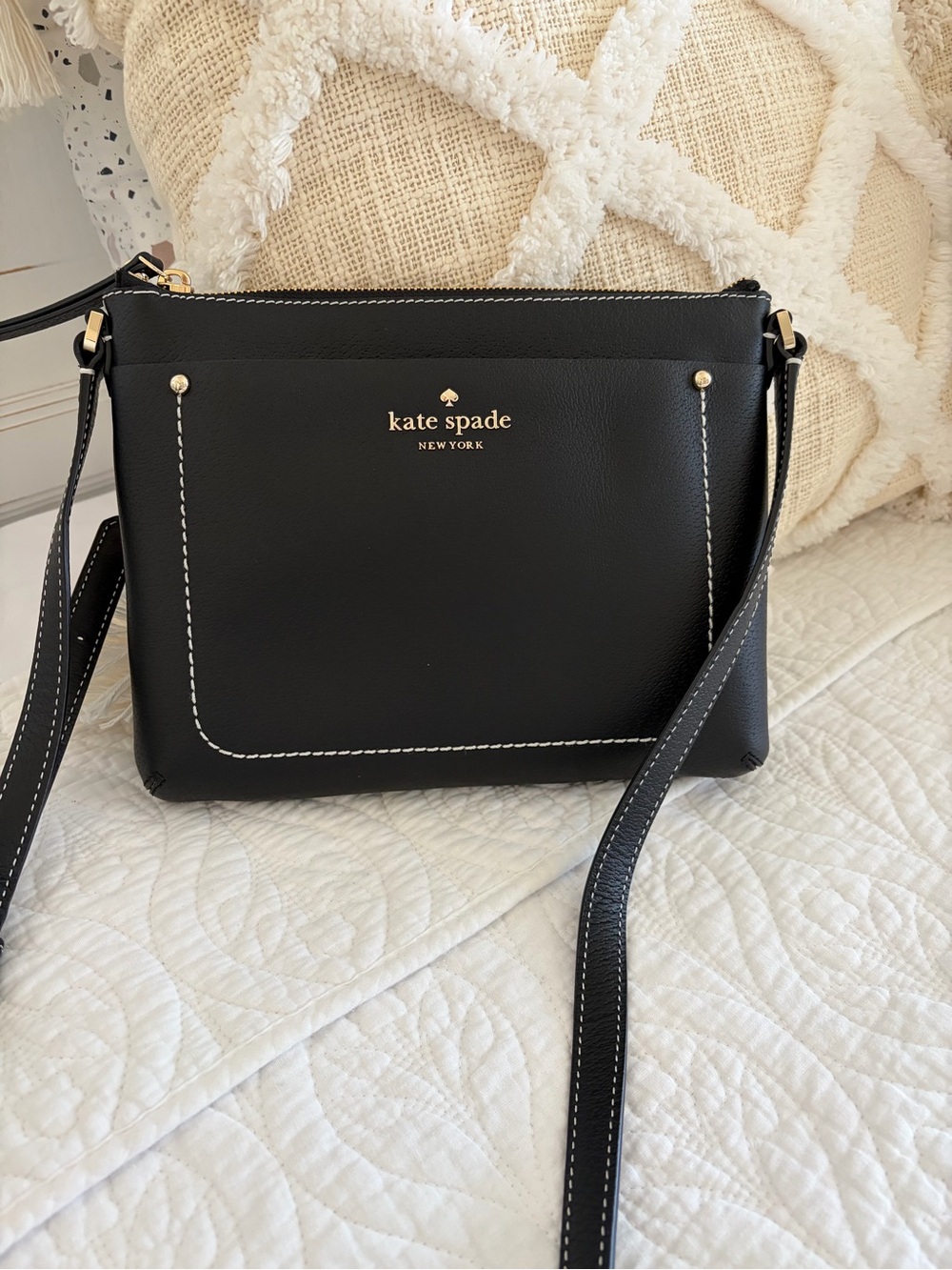 Kate Spade Thompson Black Leather Crossbody